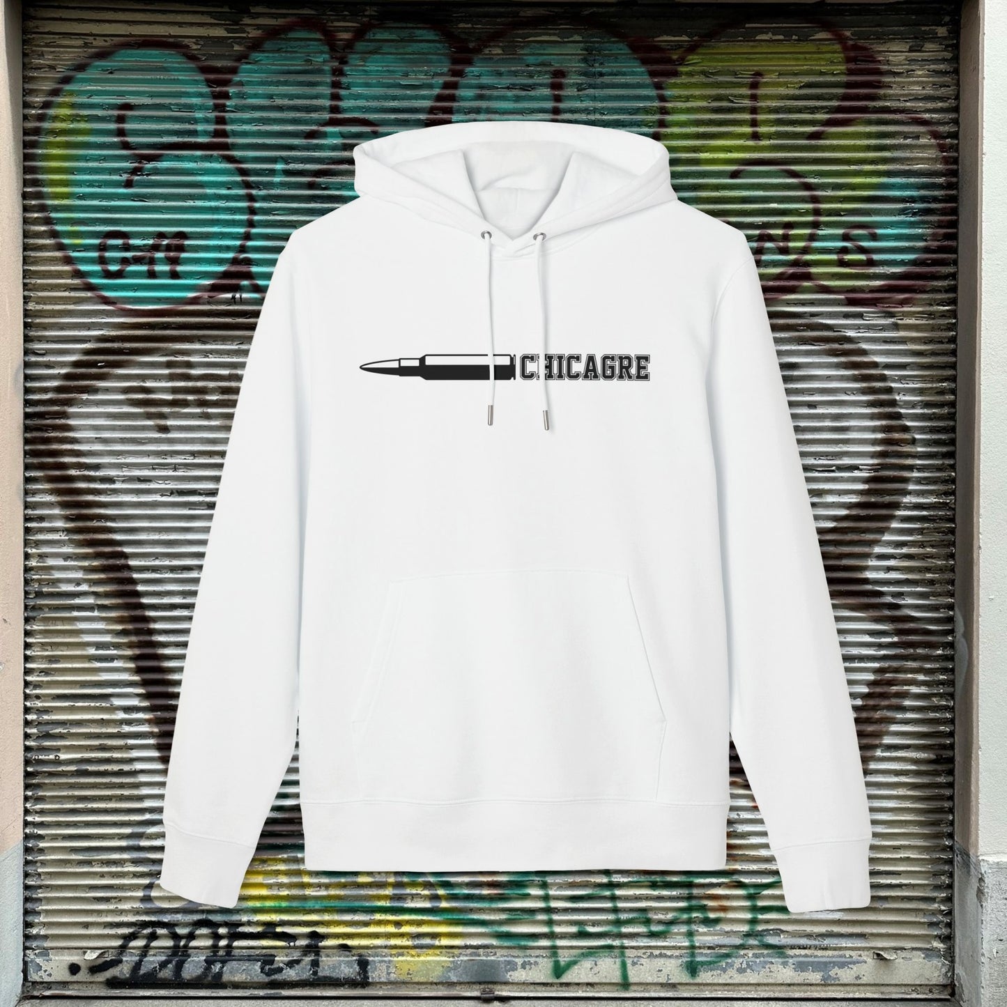 HOODIE CHICAGRE BULLET WHITE